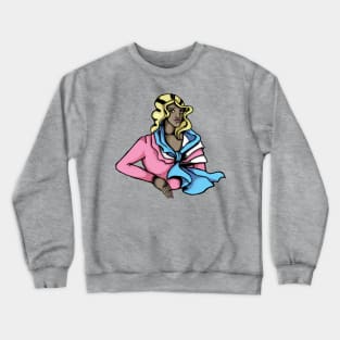 Transgender pride deco portrait Crewneck Sweatshirt